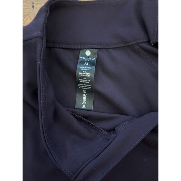 Yogalicious Lux Long Sleeve Athletic Pullover Sweatshirt Purple Size Medium - Picture 5 of 7